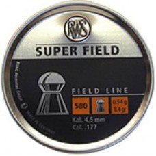 RWS SUPER FIELD Dome Head .177 calibre air gun pellets 8.40 grains tin of 500, 4.51mm