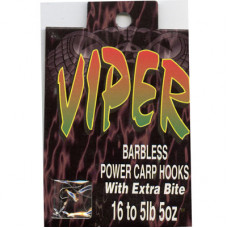 VIPER Size 16 barbless (hook to nylon) Power Carp Hooks - 10 pack Fishing Hooks