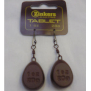 Zinkers Tablet Carp Weight 1oz - 28g